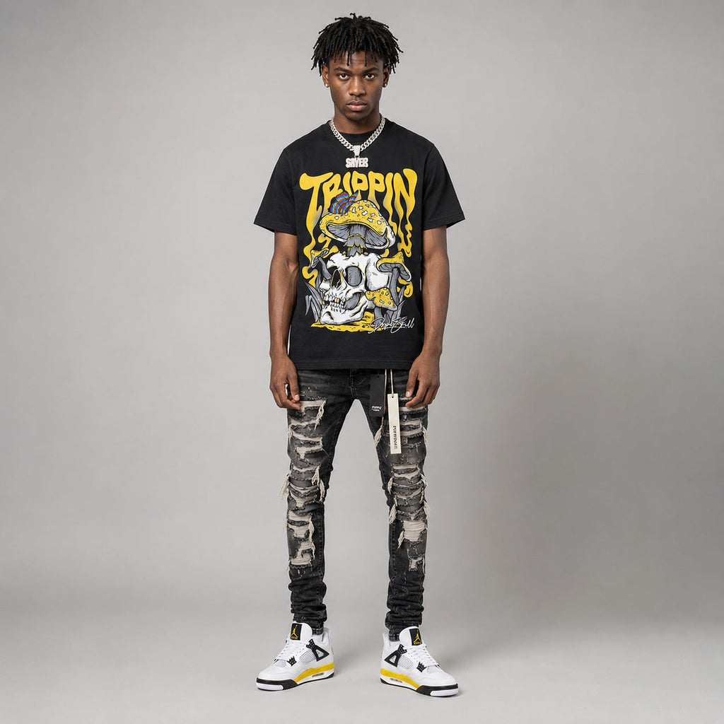 Tour Yellow 4s DopeSkill T-Shirt Trippin Graphic