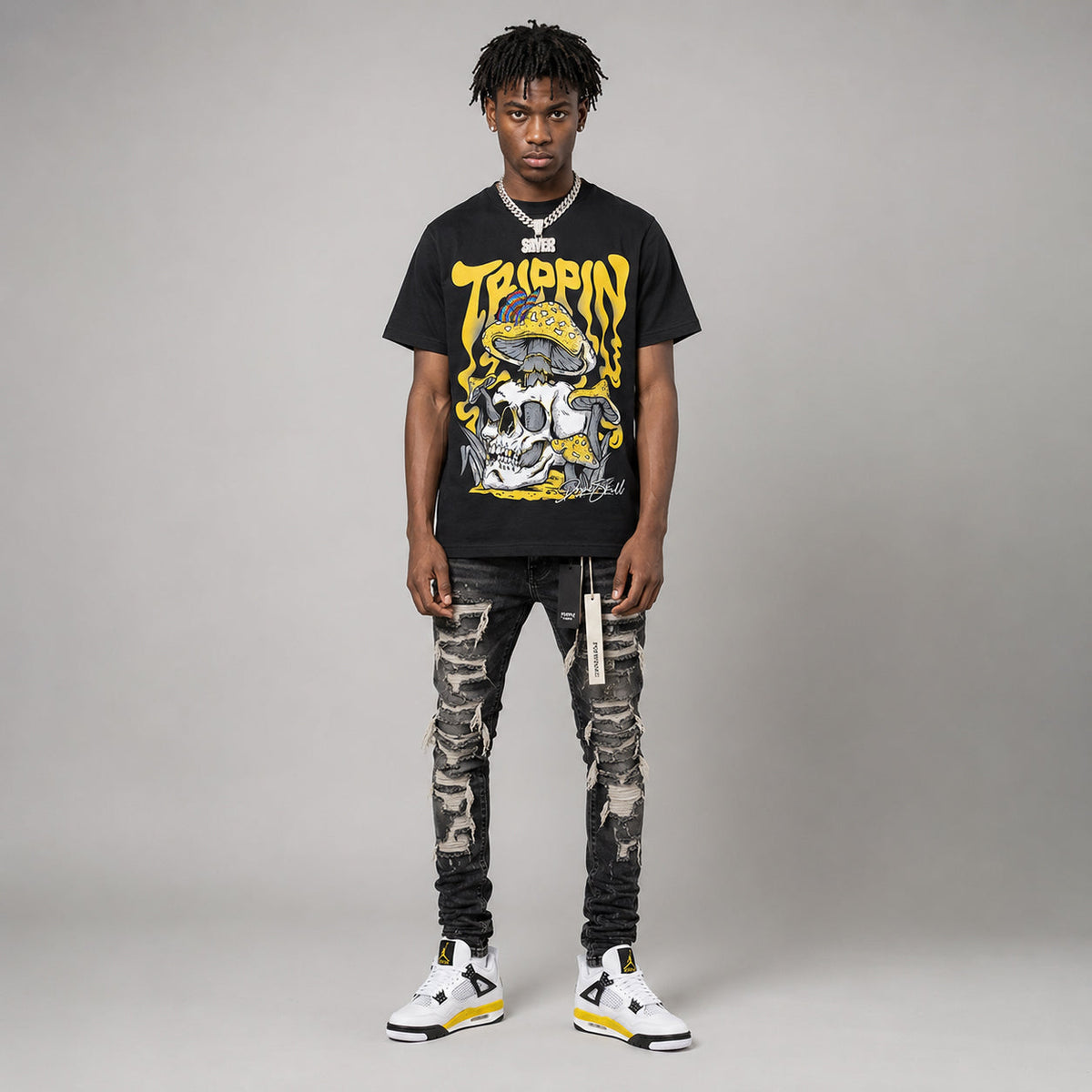Tour Yellow 4s DopeSkill T-Shirt Trippin Graphic