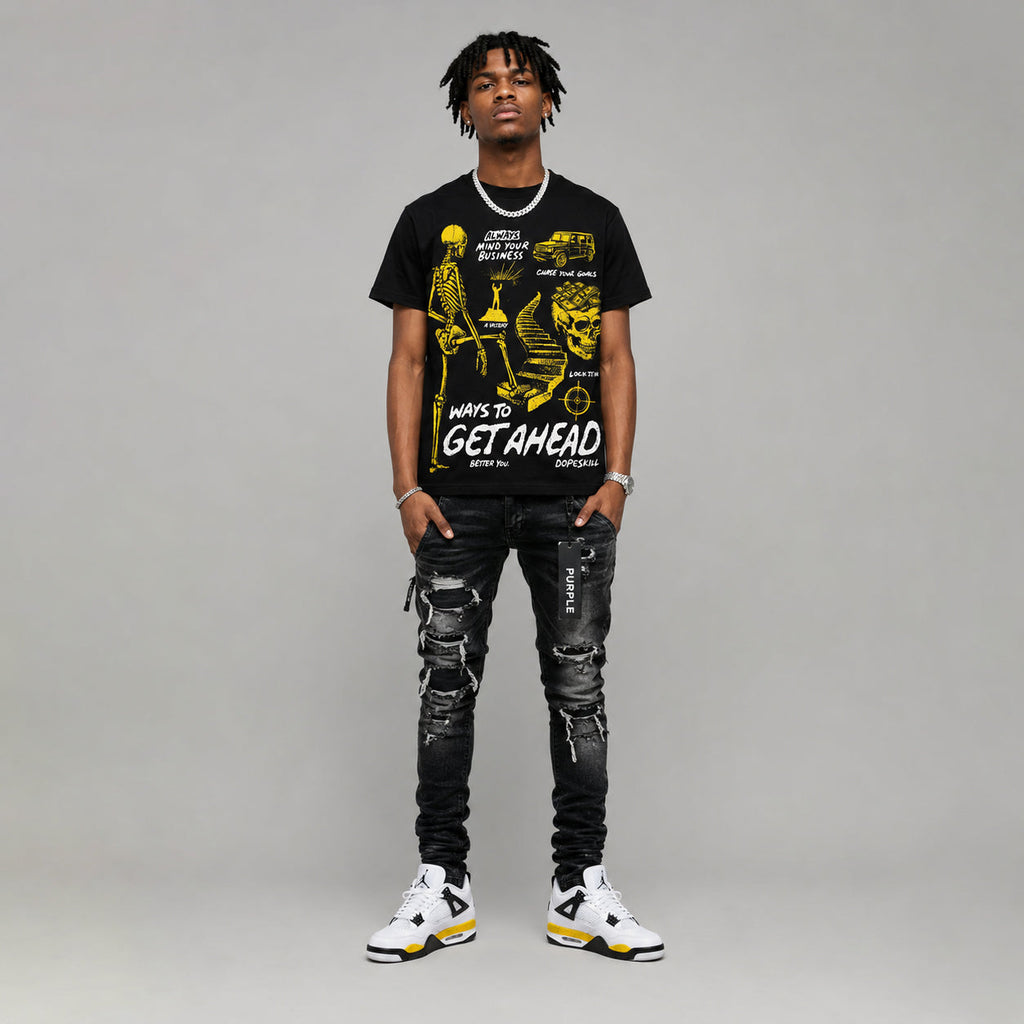 Tour Yellow 4s DopeSkill T-Shirt Ways To Get Ahead Graphic
