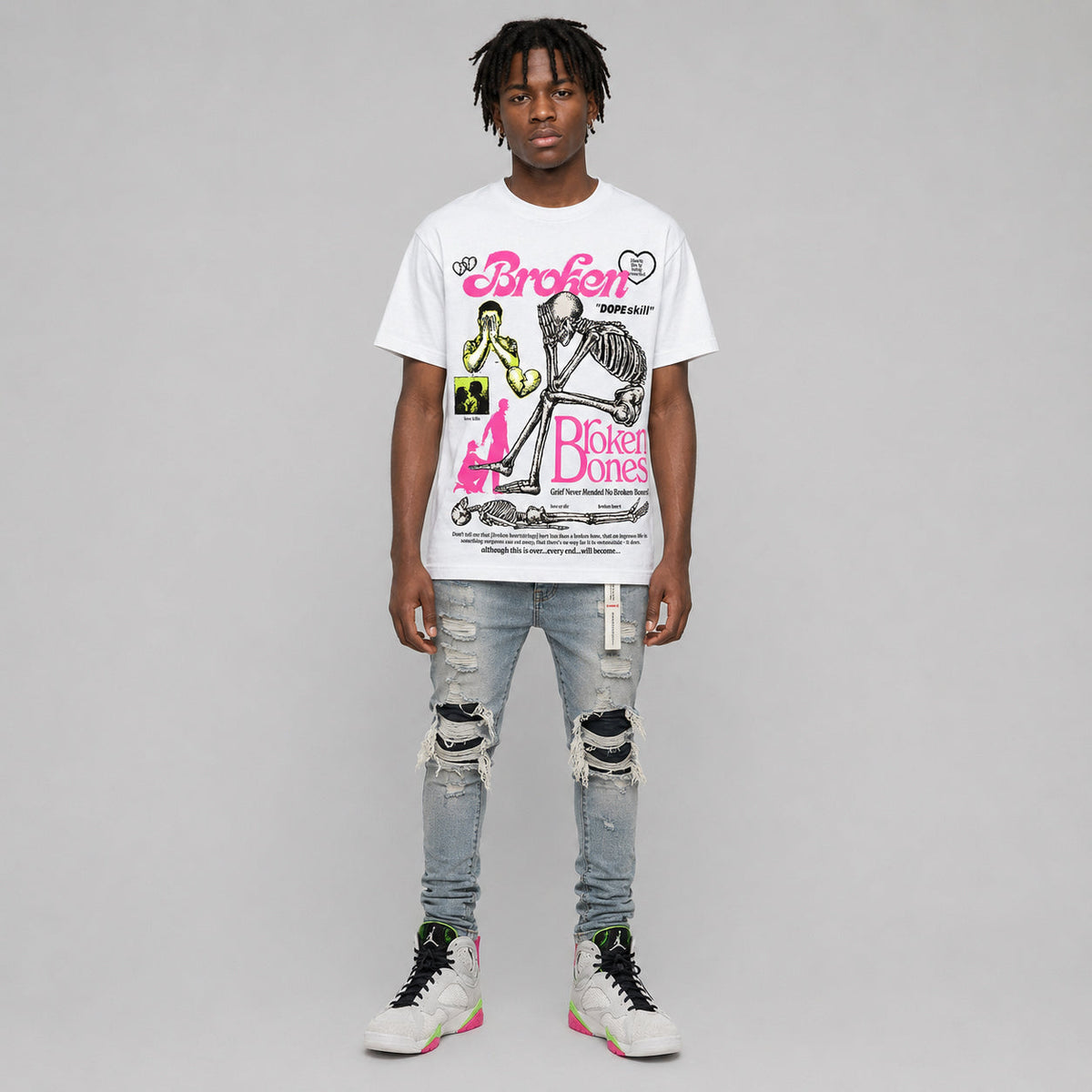 Tennis Day 7s DopeSkill T-Shirt Broken Bones Graphic