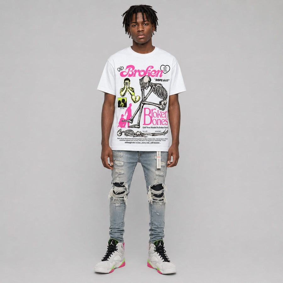 Tennis Day 7s DopeSkill T-Shirt Broken Bones Graphic