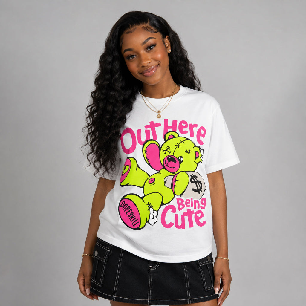 Tennis Day 7s DopeSkill T-Shirt Out Here Being Cute Graphic