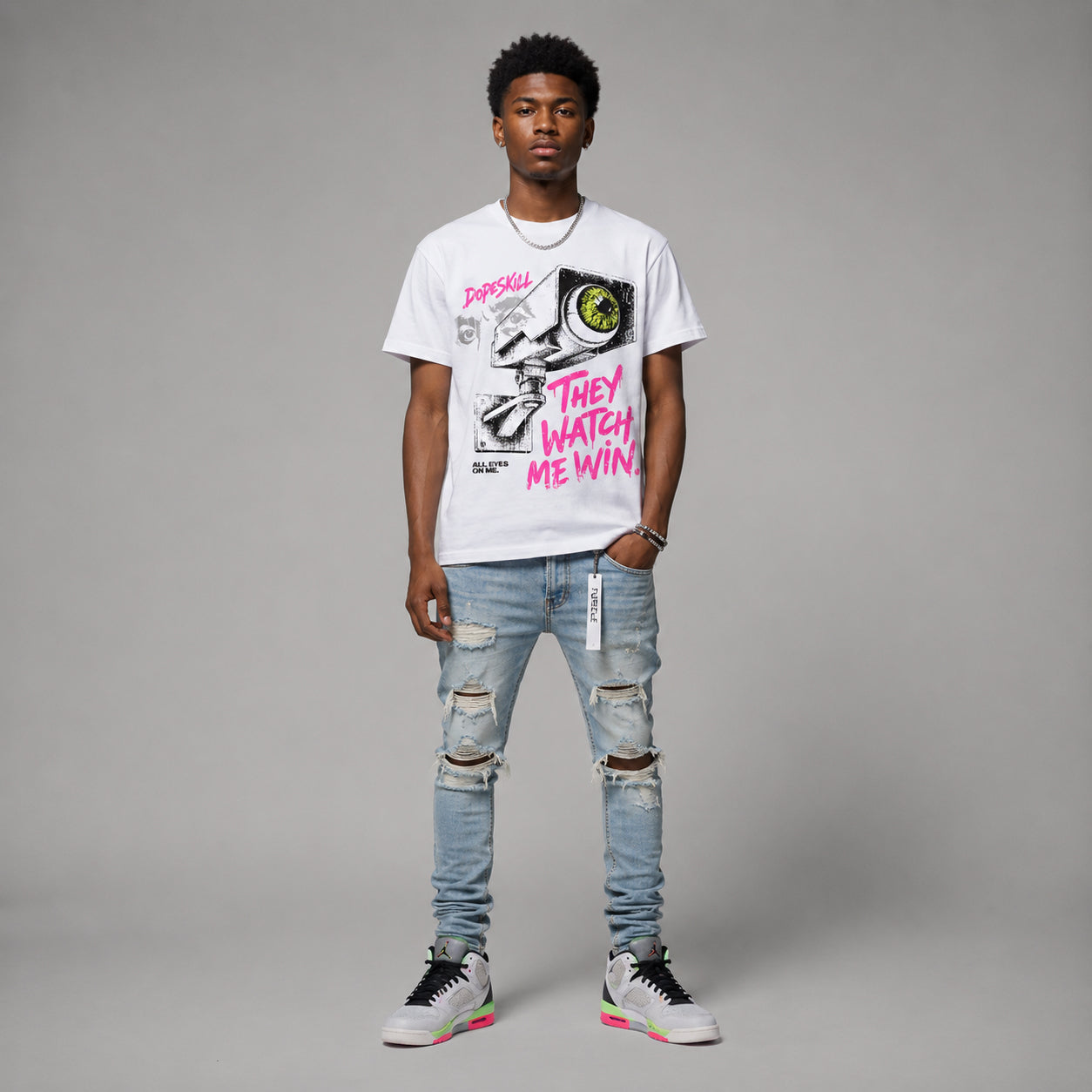 Tennis Day 7s DopeSkill T-Shirt They Watch Me Win Graphic