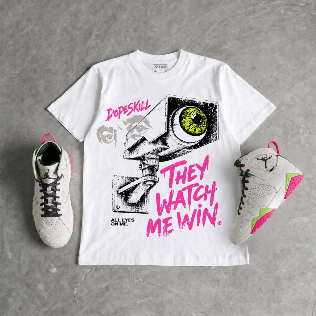 Tennis Day 7s DopeSkill T-Shirt They Watch Me Win Graphic