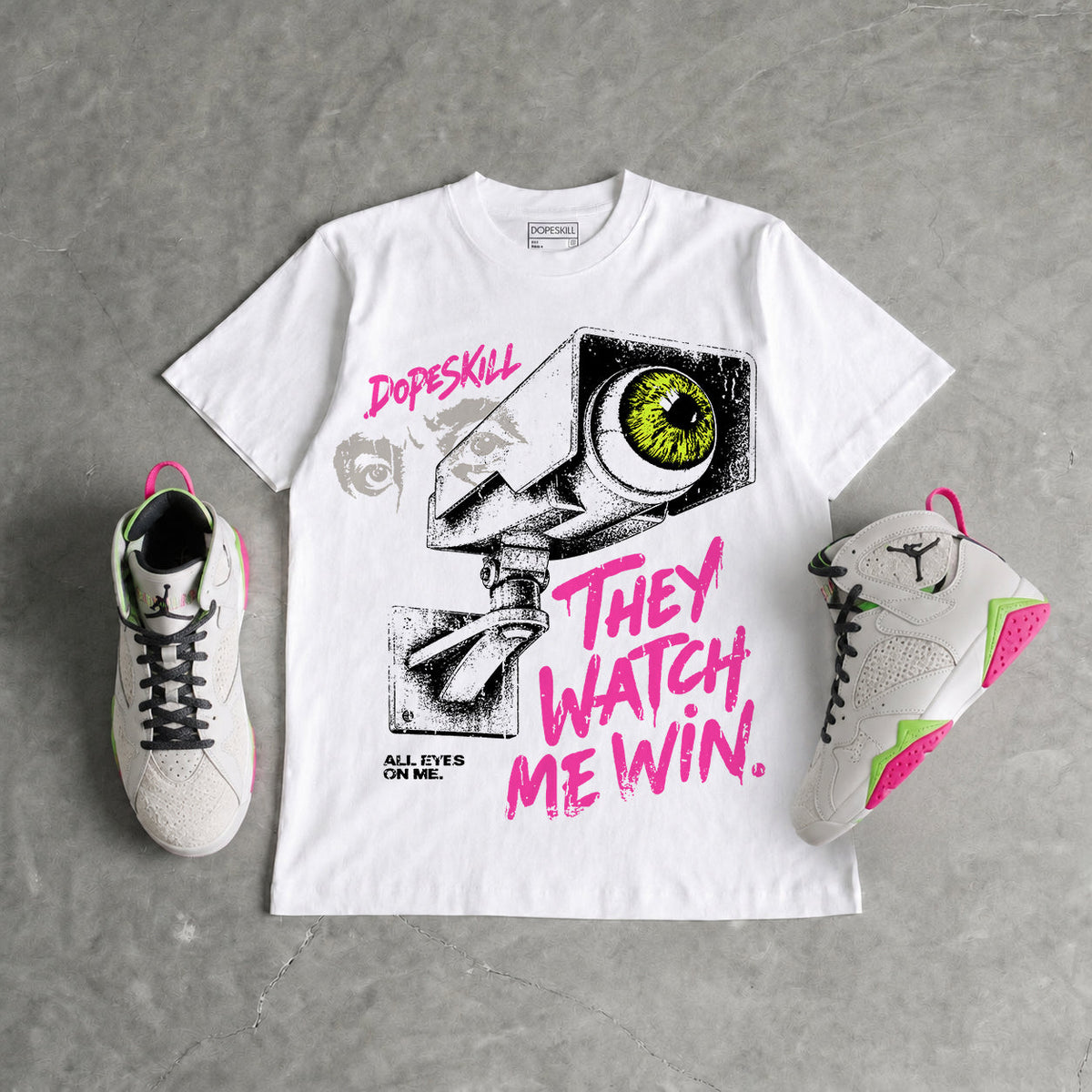 Tennis Day 7s DopeSkill T-Shirt They Watch Me Win Graphic