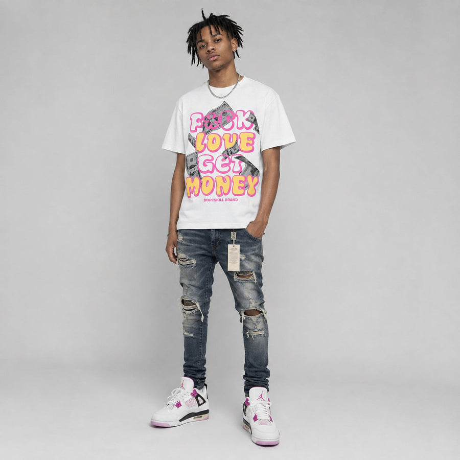 Comic 4s DopeSkill T-Shirt F#ck Love Get Money Graphic