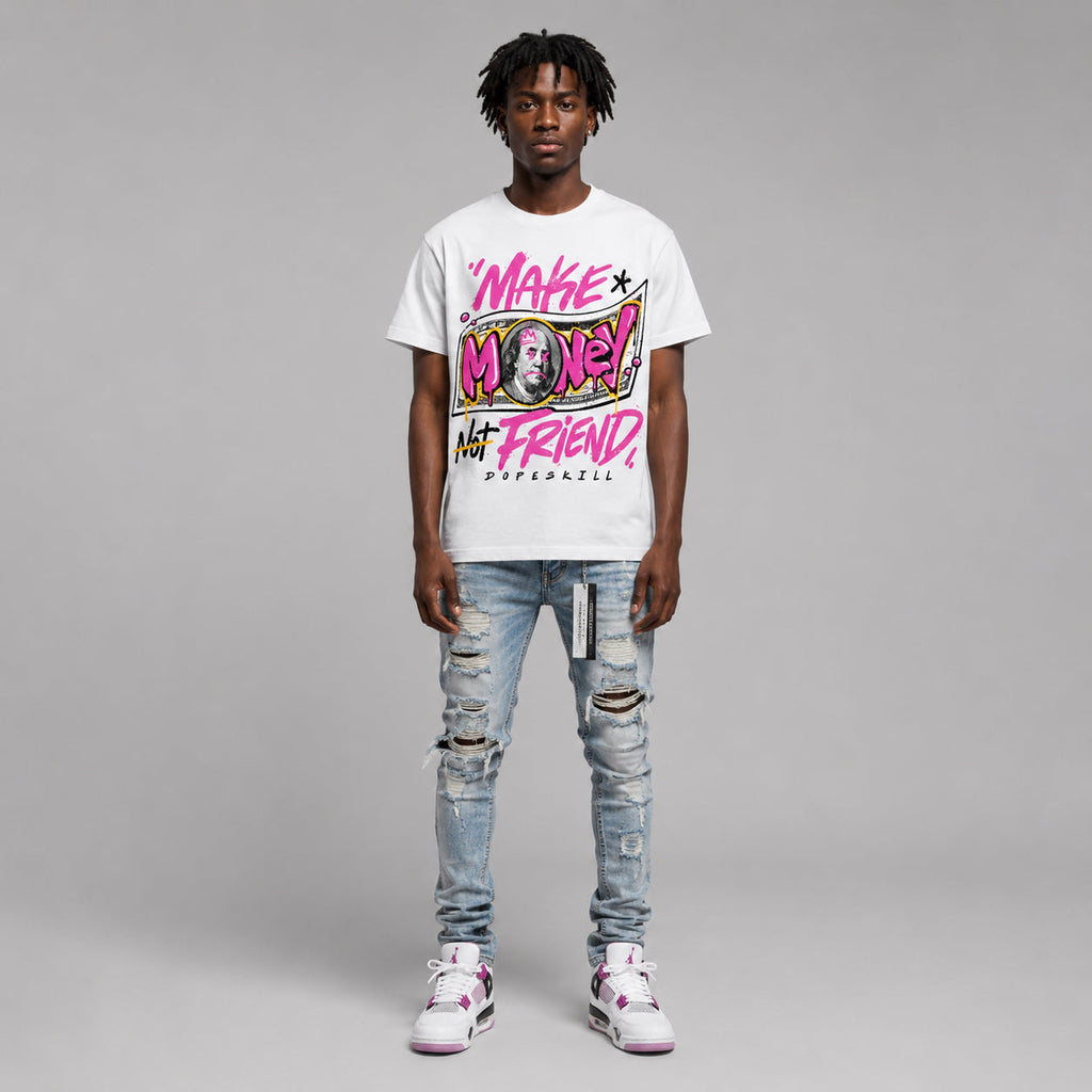 Comic 4s DopeSkill T-Shirt Make Money Not Friend Typo Graphic