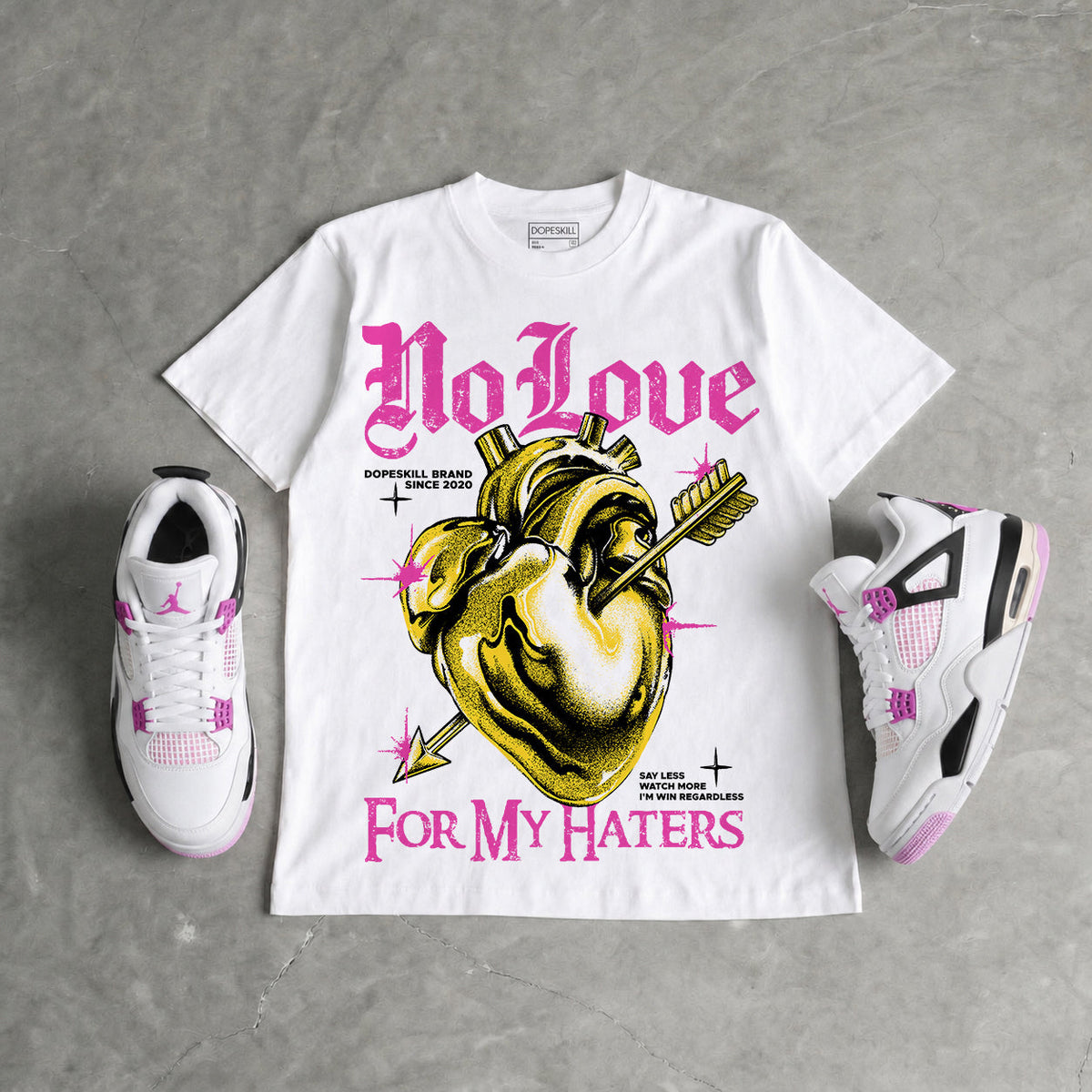 Comic 4s DopeSkill T-Shirt No Love For My Haters Graphic