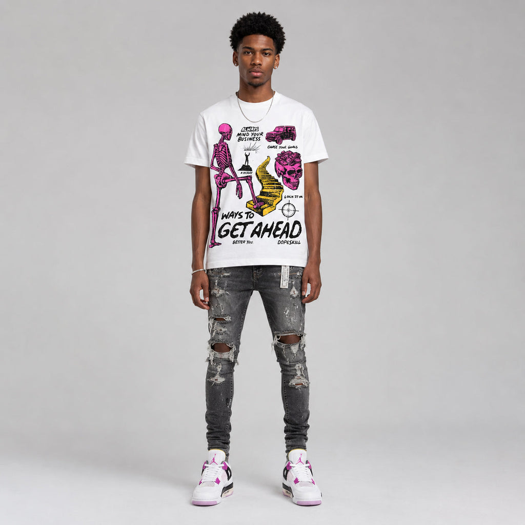Comic 4s DopeSkill T-Shirt Ways To Get Ahead Graphic