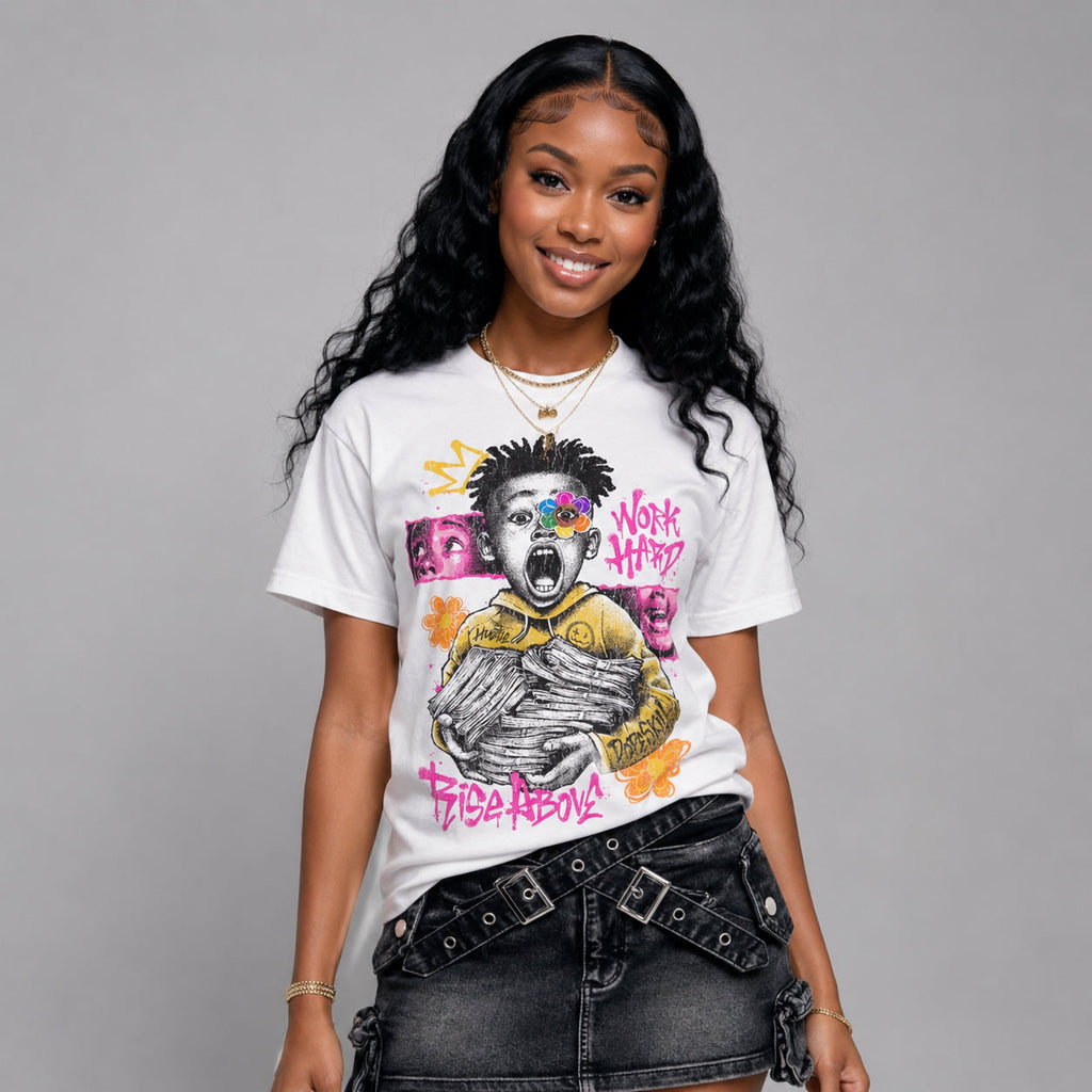 Comic 4s DopeSkill T-Shirt Work Hard Rise Above Graphic