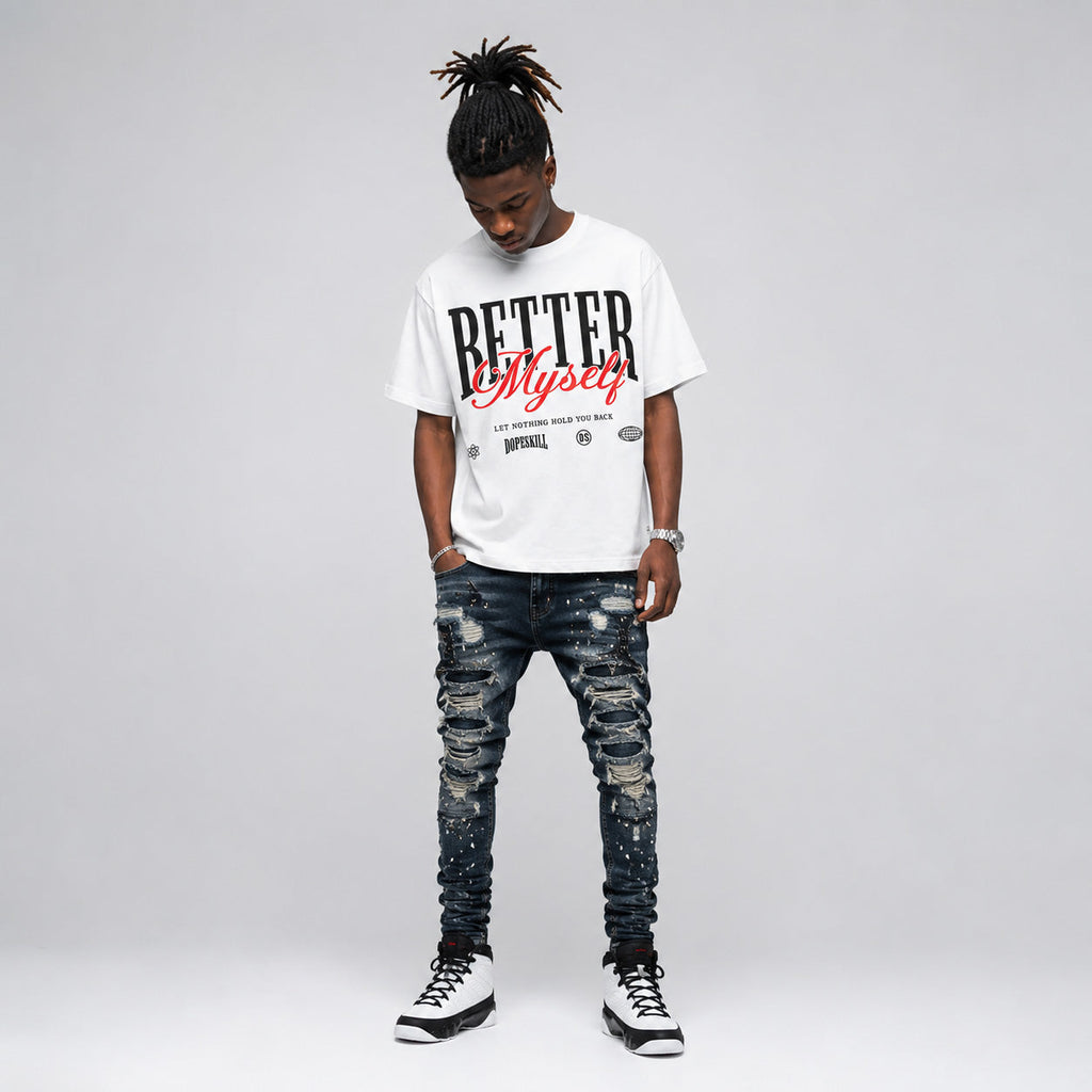 Space Jam 9s DopeSkill T-Shirt Better Myself Graphic