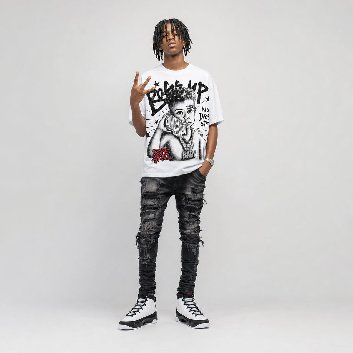 Space Jam 9s DopeSkill T-Shirt Boss Up Graphic