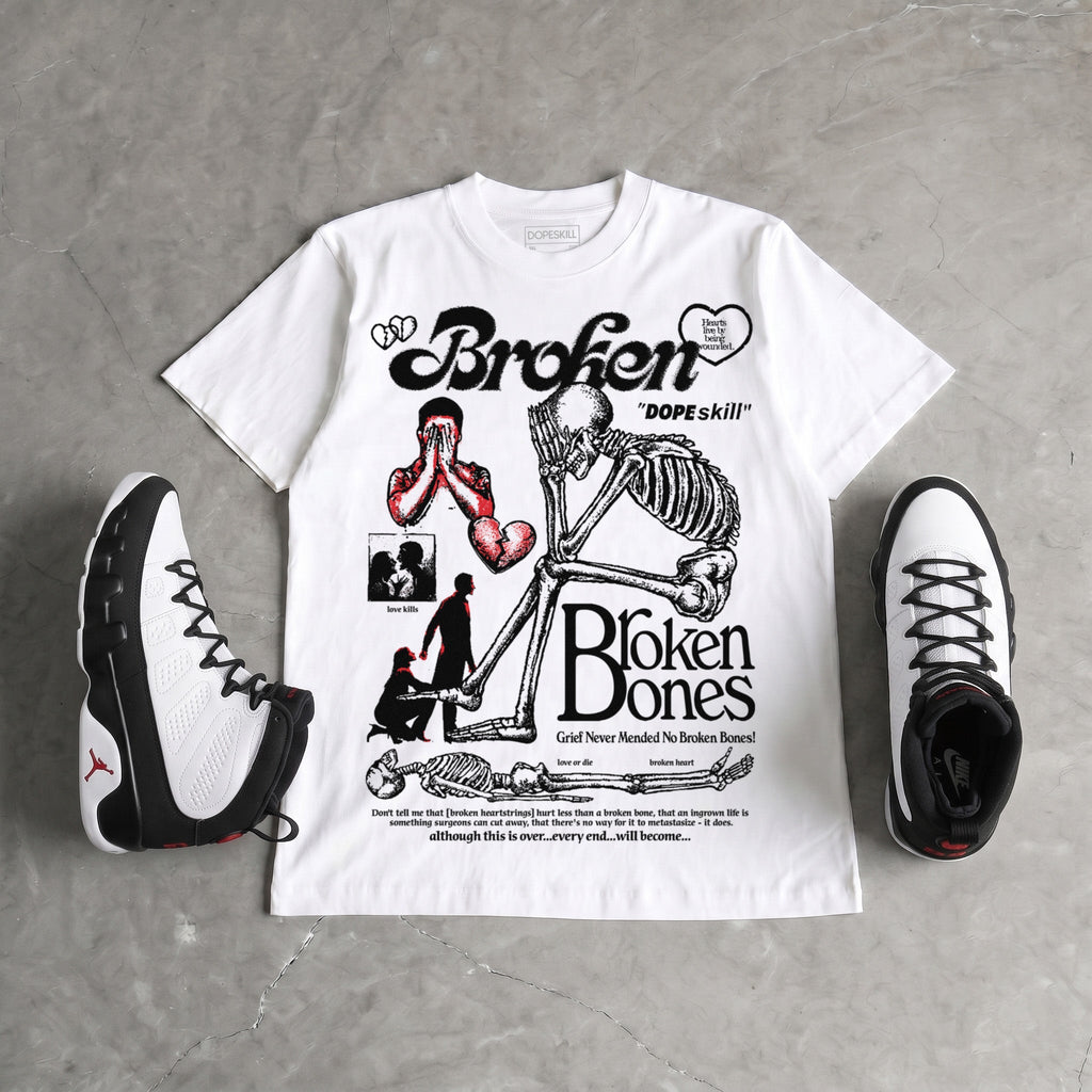 Space Jam 9s DopeSkill T-Shirt Broken Bones Graphic