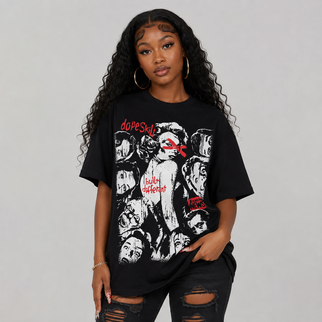Space Jam 9s DopeSkill T-Shirt Built Different Graphic