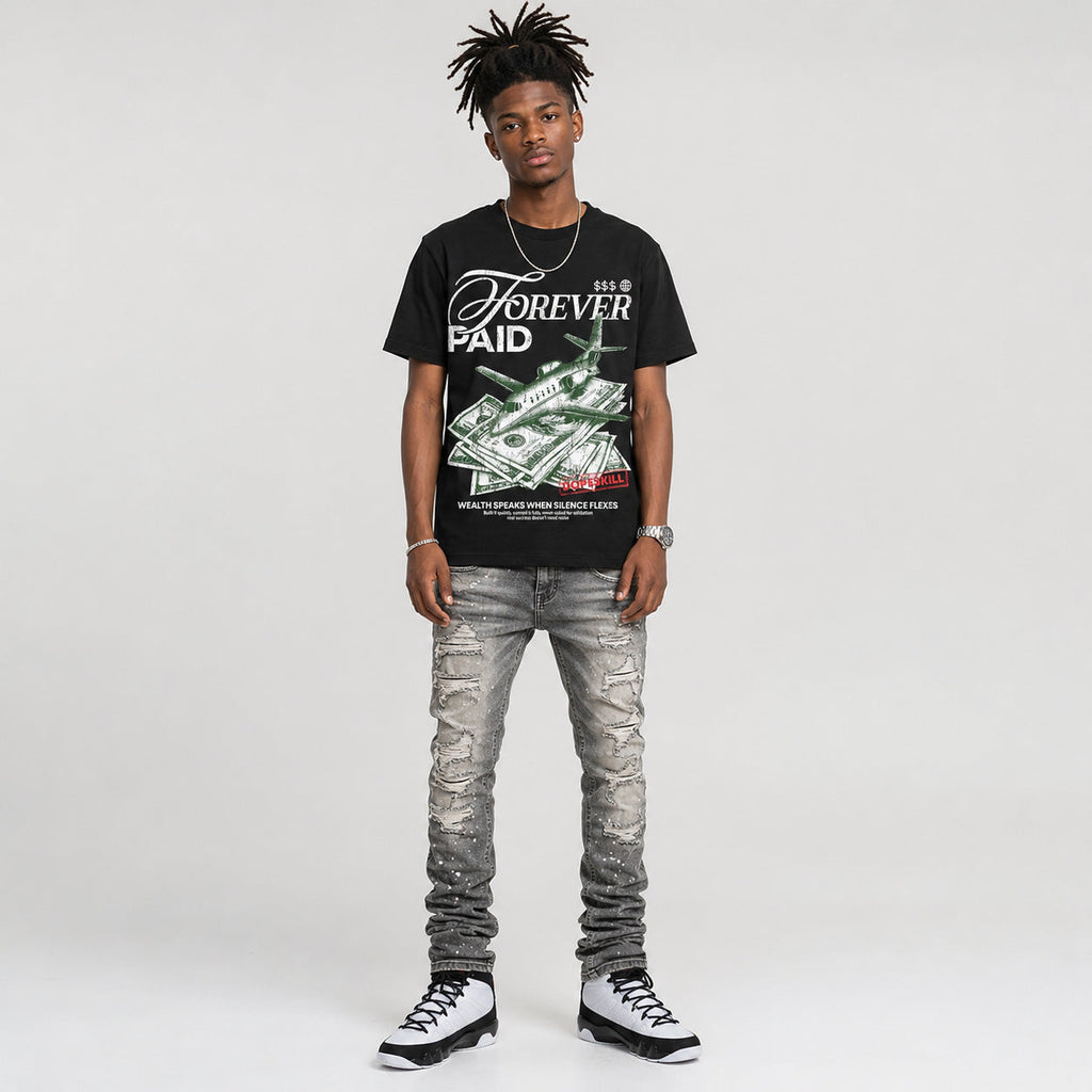Space Jam 9s DopeSkill T-Shirt Forever Paid Graphic
