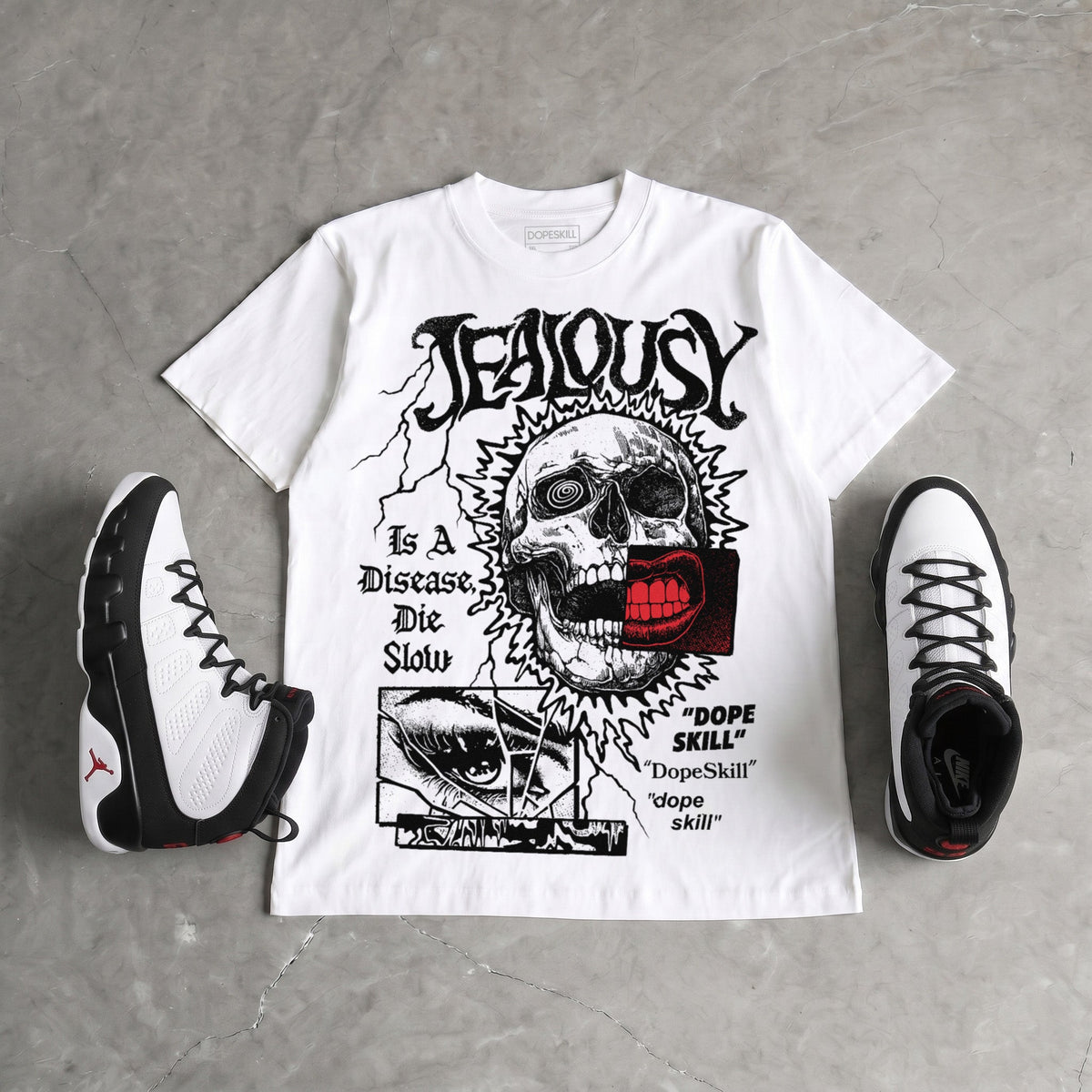 Space Jam 9s DopeSkill T-Shirt Jealousy Graphic