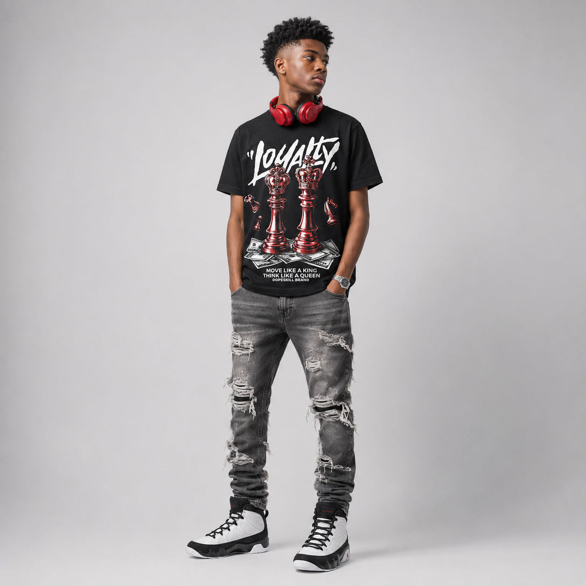 Space Jam 9s DopeSkill T-Shirt Loyalty Graphic