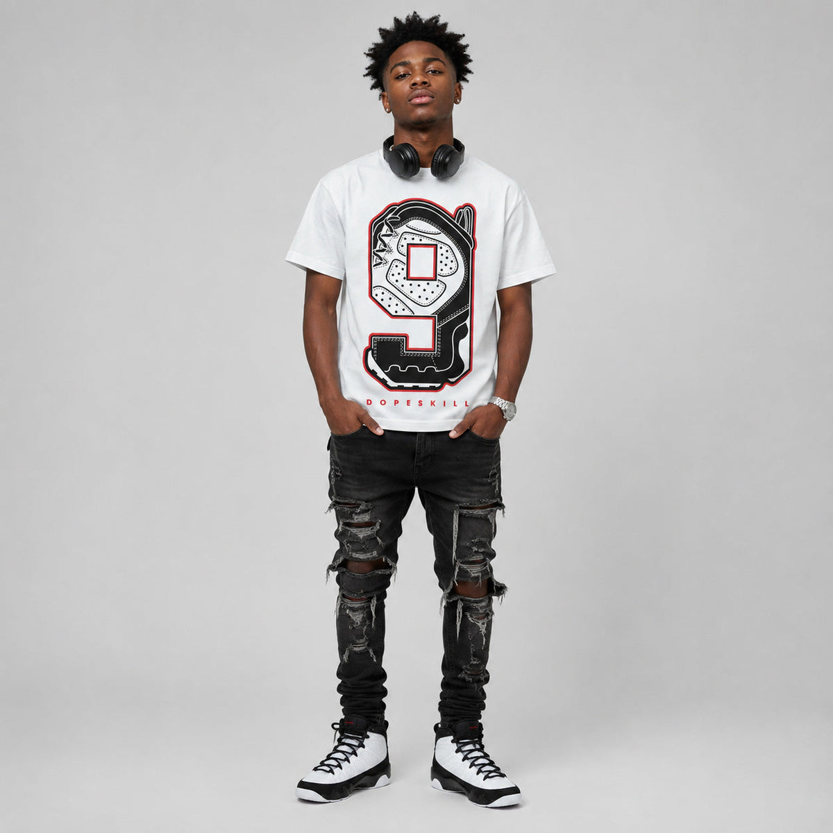 Space Jam 9s DopeSkill T-Shirt No.9 Graphic