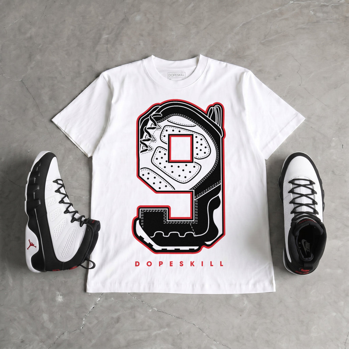 Space Jam 9s DopeSkill T-Shirt No.9 Graphic
