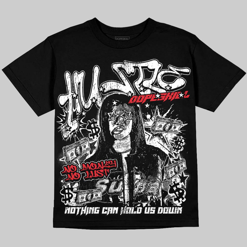 Space Jam 9s DopeSkill Oversize Print T-Shirt No Money No Lust Graphic