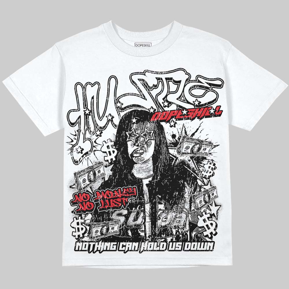 Space Jam 9s DopeSkill Oversize Print T-Shirt No Money No Lust Graphic