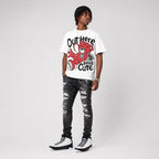 Space Jam 9s DopeSkill T-Shirt Out Here Being Cute Graphic