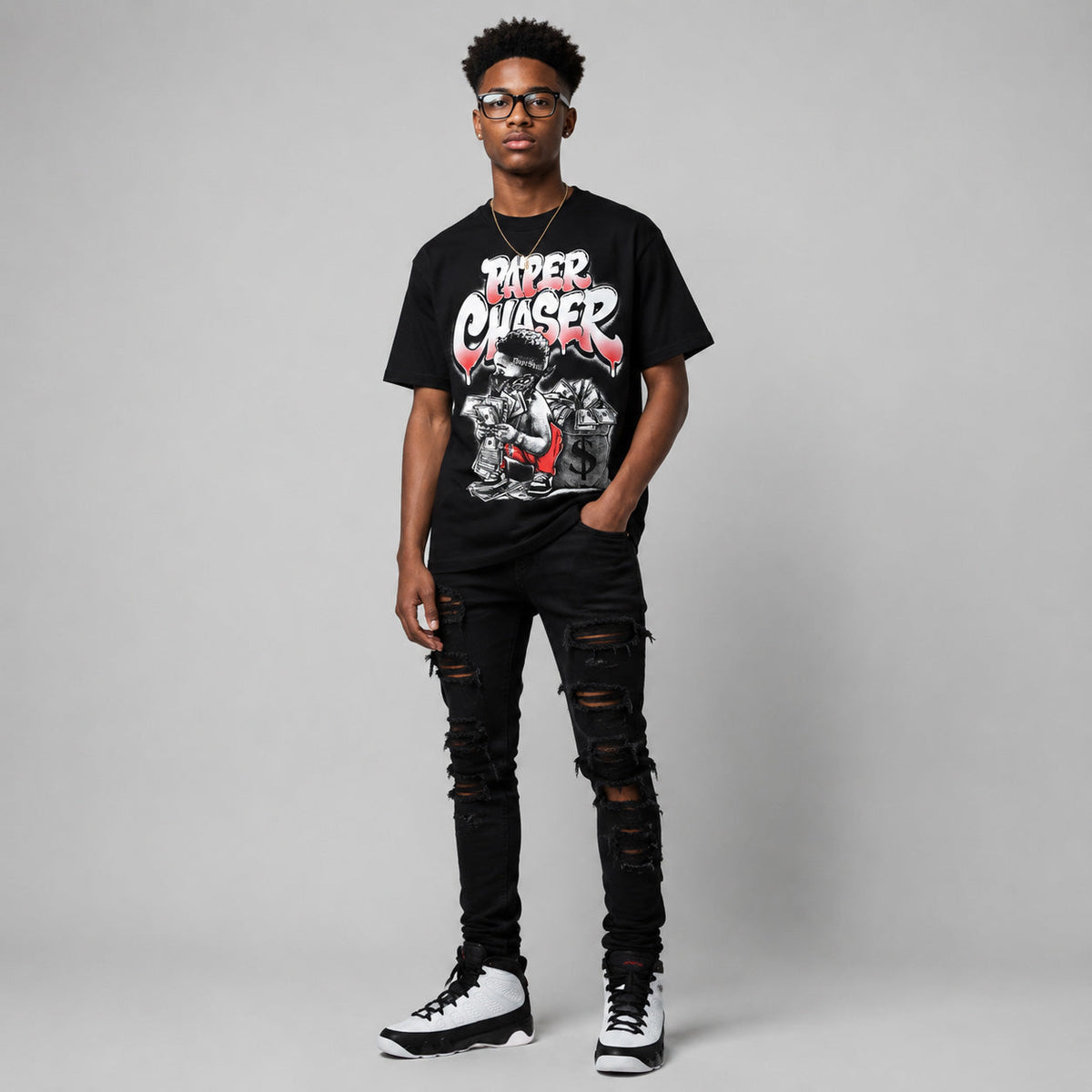 Space Jam 9s DopeSkill T-Shirt Paper Chaser Boy Graphic