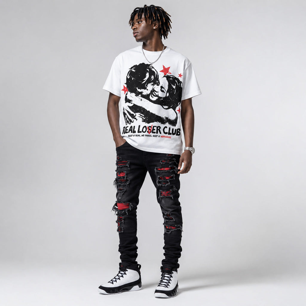 Space Jam 9s DopeSkill Oversize Print T-Shirt Real Lover Club Graphic