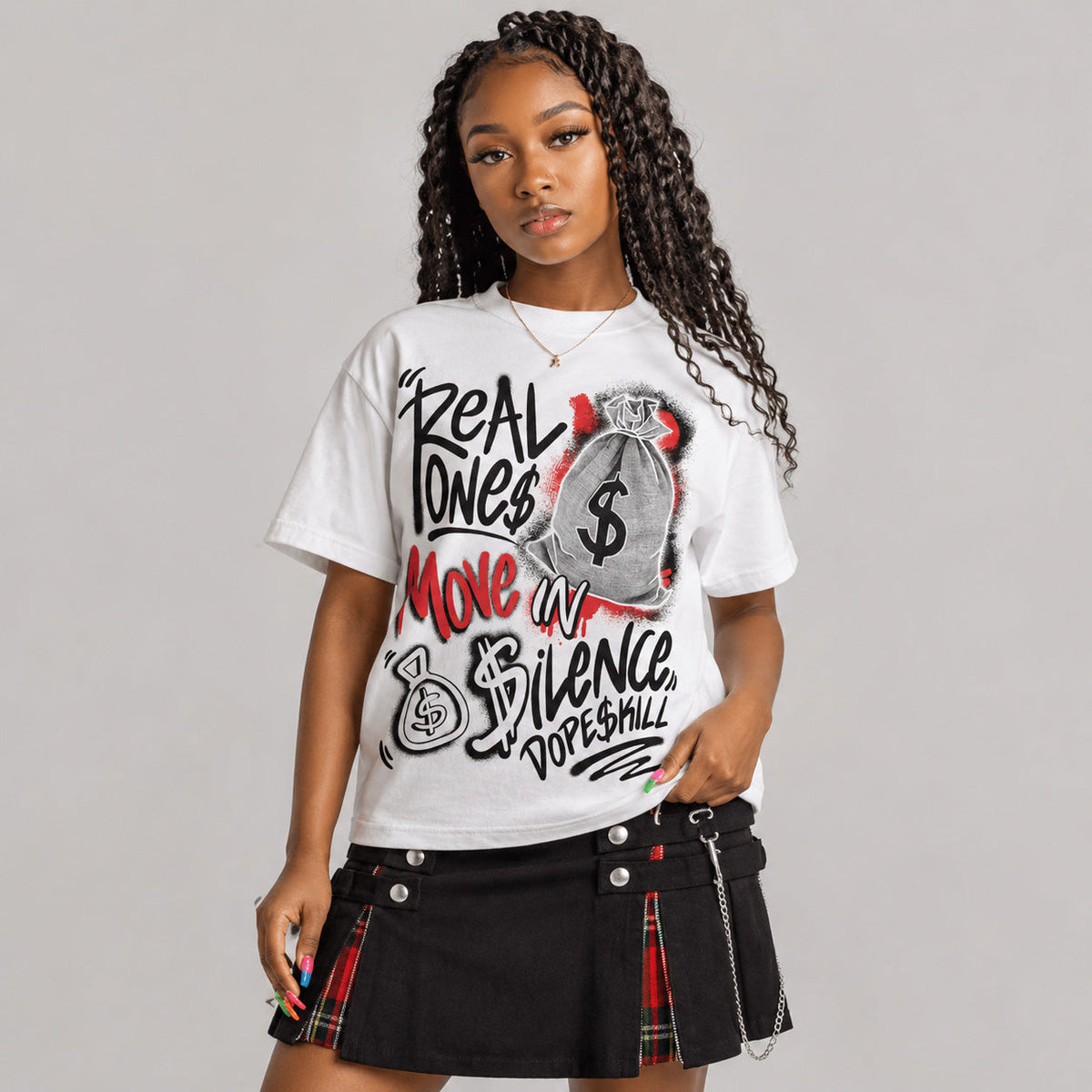 Space Jam 9s DopeSkill T-Shirt Real Ones Move In Silence Graphic