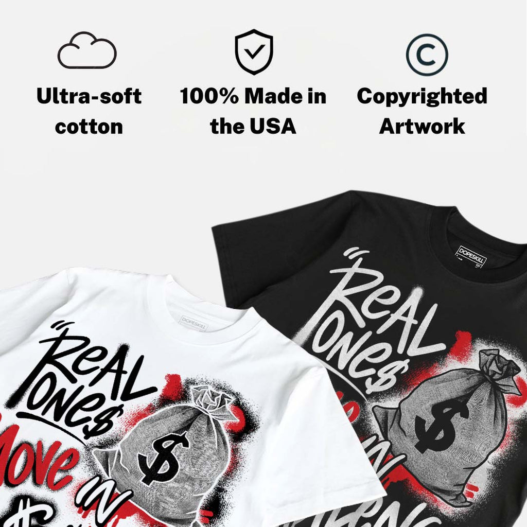 Space Jam 9s DopeSkill T-Shirt Real Ones Move In Silence Graphic