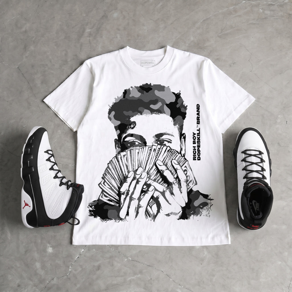 Space Jam 9s DopeSkill T-Shirt Rich Boy Camo Graphic