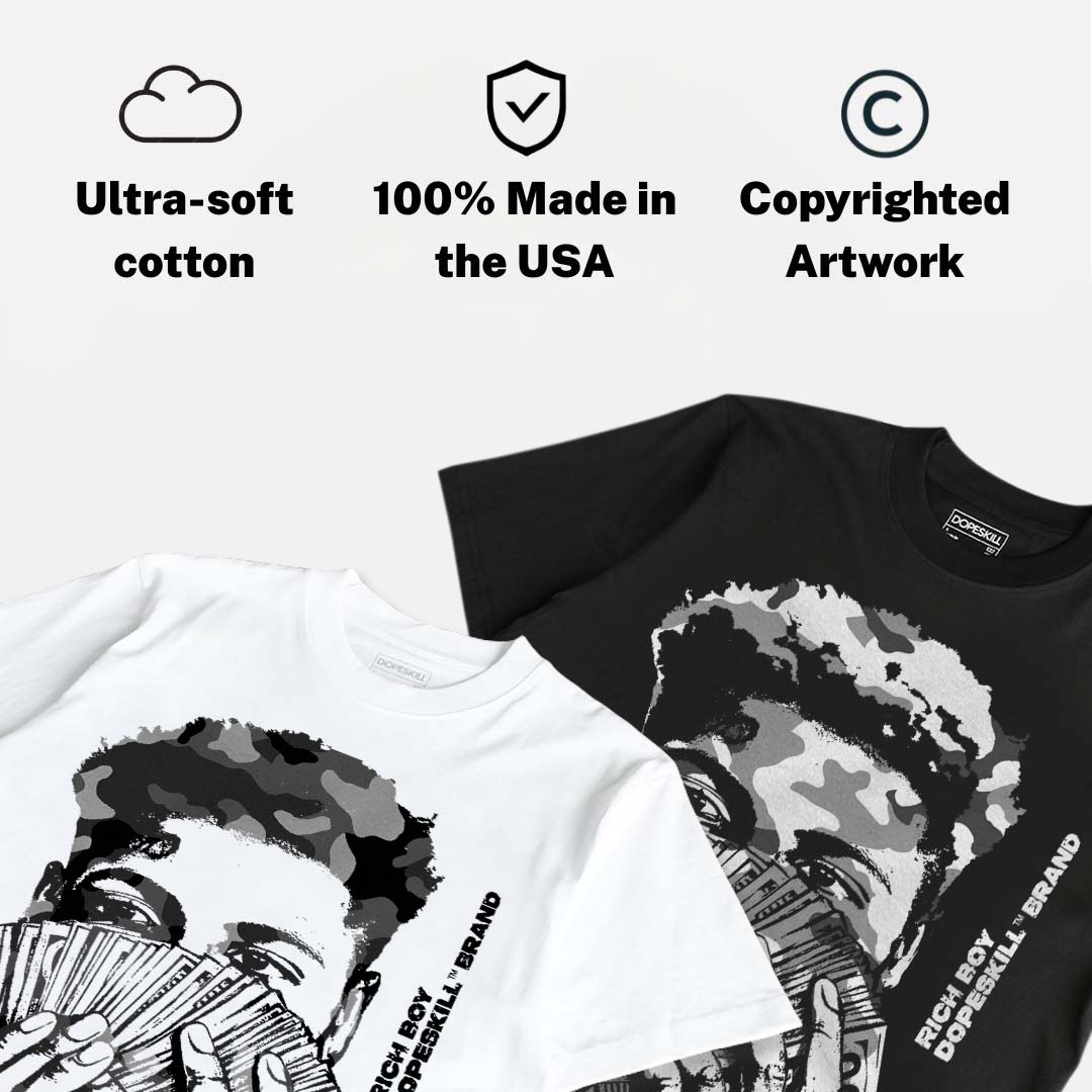 Space Jam 9s DopeSkill T-Shirt Rich Boy Camo Graphic