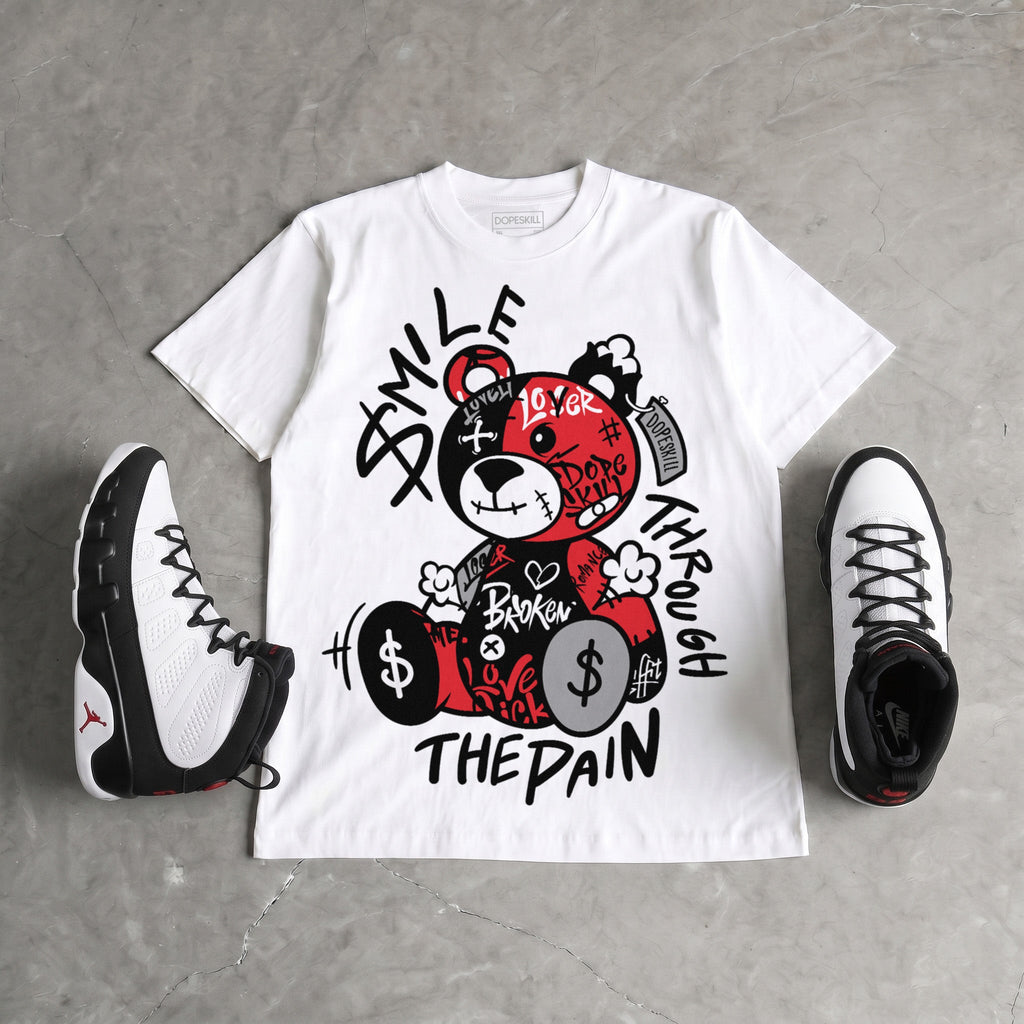 Space Jam 9s DopeSkill T-Shirt Smile Through The Pain Graphic