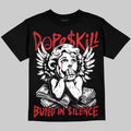 Bloodline 12s DopeSkill Oversize Print T-Shirt Build in Silence Graphic