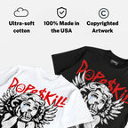 Cherry 11s DopeSkill Oversize Print T-Shirt Build in Silence Graphic