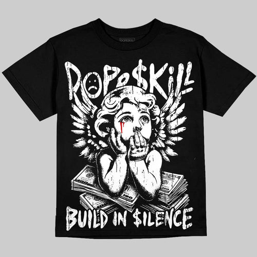 Dunk Panda White Black DopeSkill Oversize Print T-Shirt Build in Silence Graphic