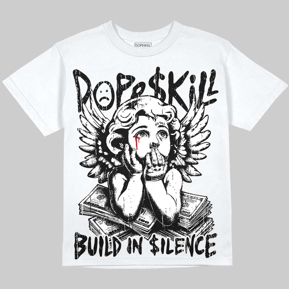 Dunk Panda White Black DopeSkill Oversize Print T-Shirt Build in Silence Graphic