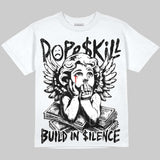 Dunk Panda White Black DopeSkill Oversize Print T-Shirt Build in Silence Graphic