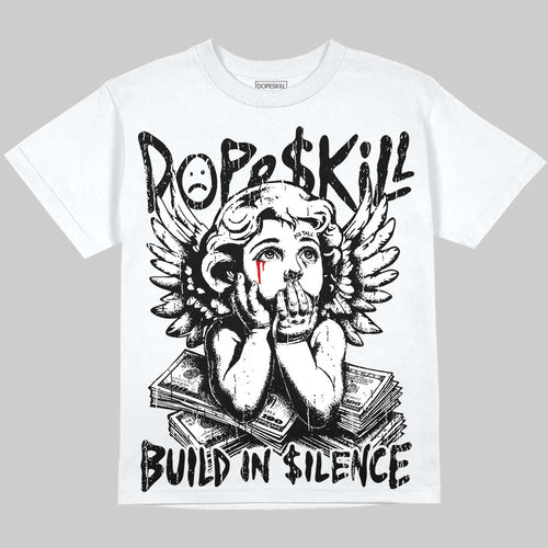 Dunk Panda White Black DopeSkill Oversize Print T-Shirt Build in Silence Graphic