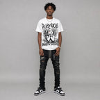Dunk Panda White Black DopeSkill Oversize Print T-Shirt Build in Silence Graphic