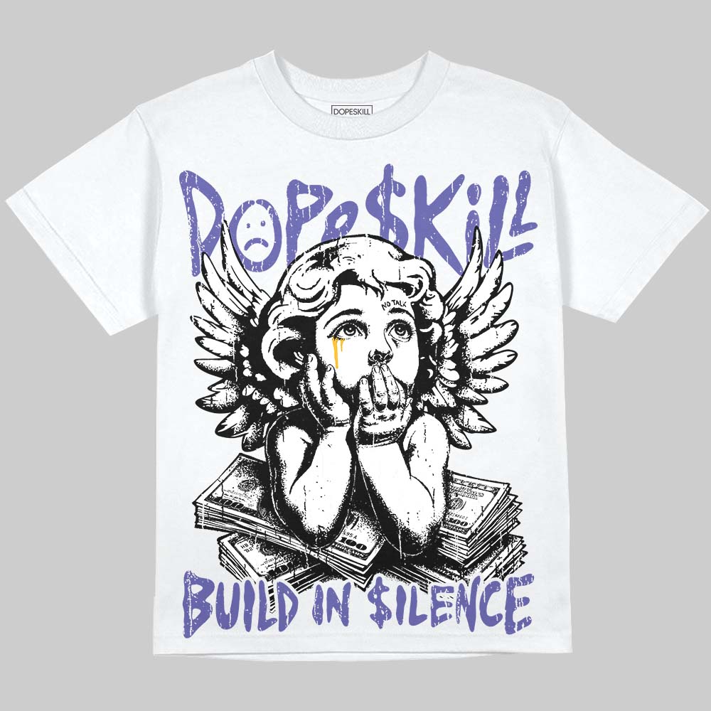 Lakers 4s DopeSkill Oversize Print T-Shirt Build in Silence Graphic