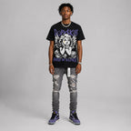 Lakers 4s DopeSkill Oversize Print T-Shirt Build in Silence Graphic