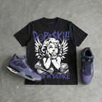 Lakers 4s DopeSkill Oversize Print T-Shirt Build in Silence Graphic