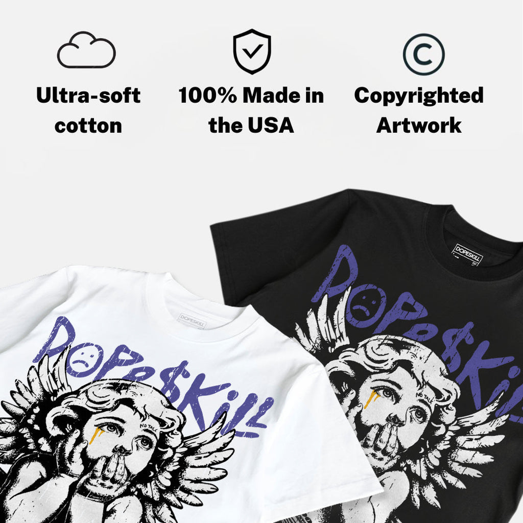 Lakers 4s DopeSkill Oversize Print T-Shirt Build in Silence Graphic