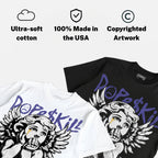 Lakers 4s DopeSkill Oversize Print T-Shirt Build in Silence Graphic