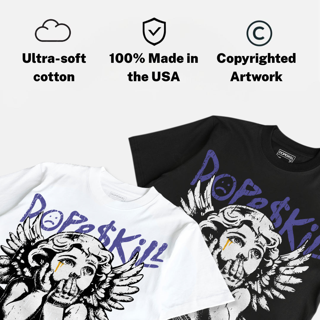 Lakers 4s DopeSkill Oversize Print T-Shirt Build in Silence Graphic
