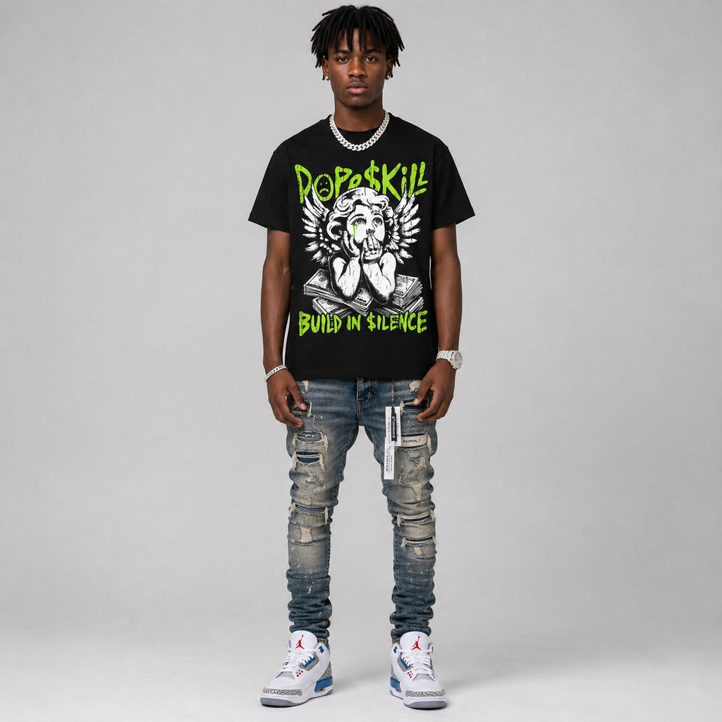 Max 95 OG 'Neon' DopeSkill Oversize Print T-Shirt Build in Silence Graphic