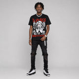 Space Jam 9s DopeSkill Oversize Print T-Shirt Build in Silence Graphic