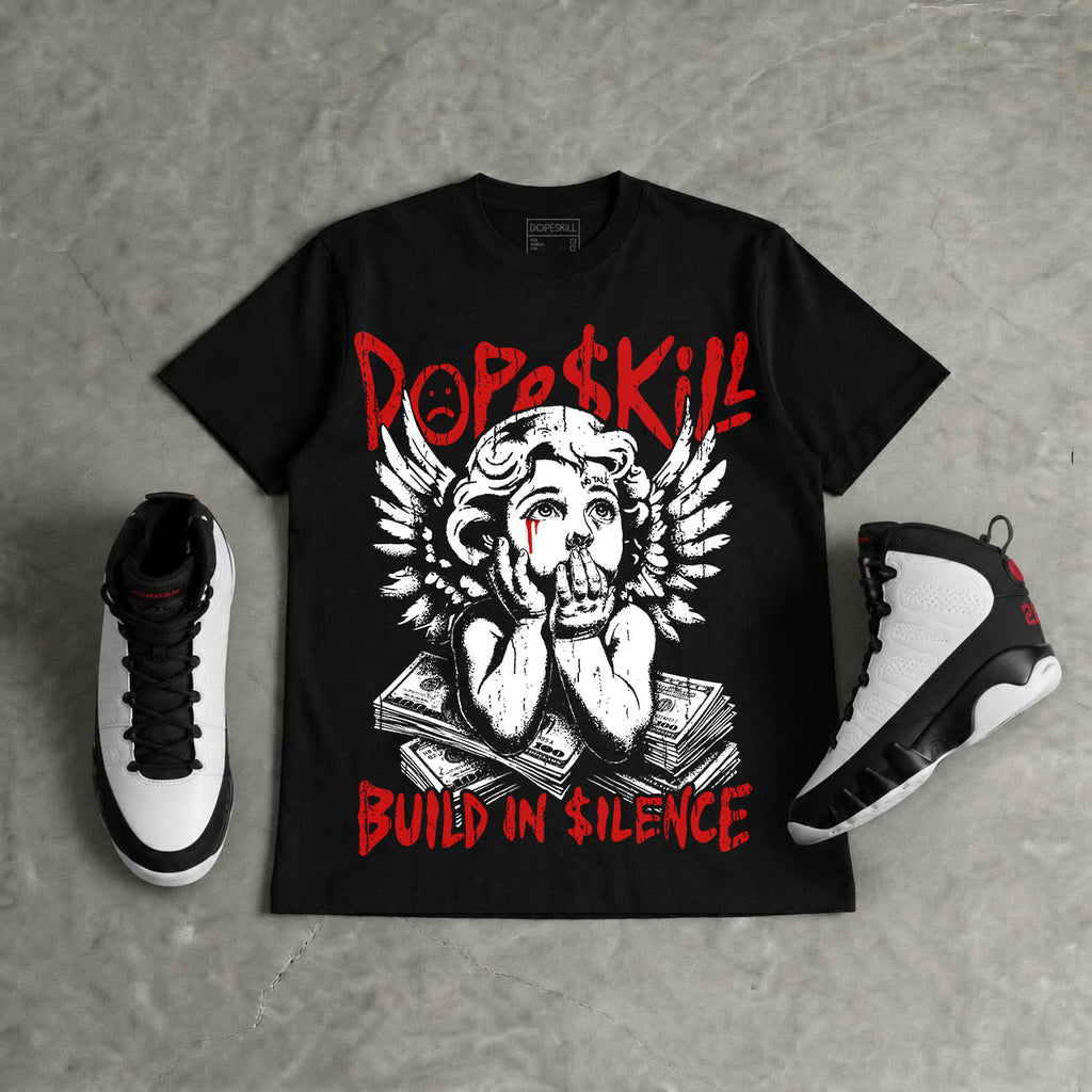 Space Jam 9s DopeSkill Oversize Print T-Shirt Build in Silence Graphic