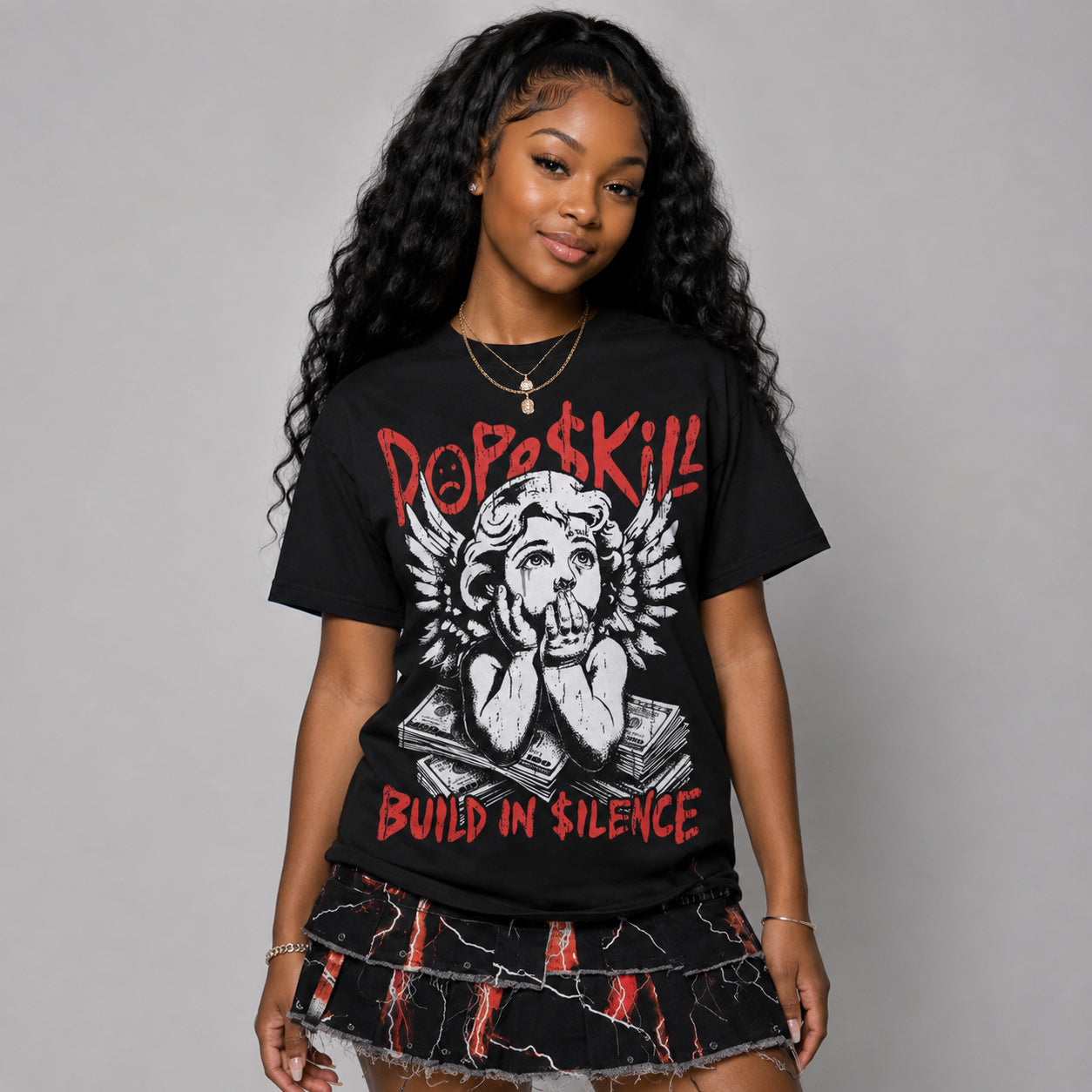Toro Bravo 4s DopeSkill Oversize Print T-Shirt Build in Silence Graphic